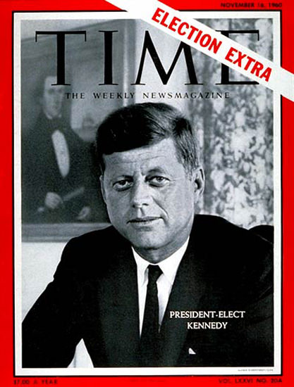 1960-11 John F Kennedy 2 Copyright Time Magazine | Time Magazine Covers 1923-1970