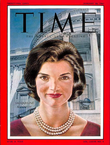 1961-01 Jacqueline Kennedy Copyright Time Magazine | Time Magazine Covers 1923-1970