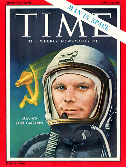 1961-04 Yuri Gagarin USSR Copyright Time Magazine | Time Magazine Covers 1923-1970