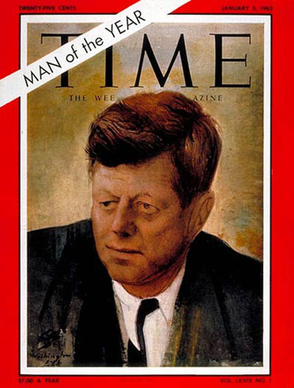 1962-01 John F Kennedy Copyright Time Magazine | Time Magazine Covers 1923-1970