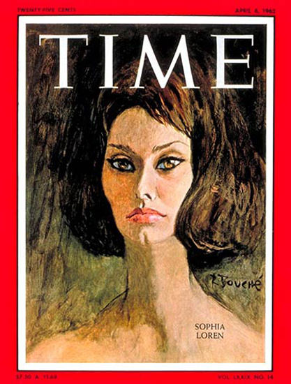 1962-04 Sophia Loren Copyright Time Magazine | Time Magazine Covers 1923-1970