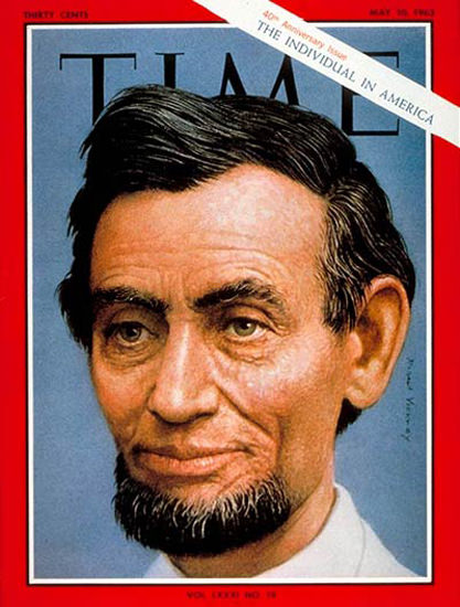 1963-05 Abraham Lincoln Copyright Time Magazine | Time Magazine Covers 1923-1970