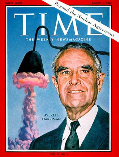 1963-08 W Averell Harriman Copyright Time Magazine | Time Magazine Covers 1923-1970