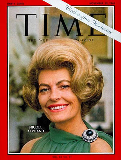 1963-11 Nicole Alphand Copyright Time Magazine | Time Magazine Covers 1923-1970