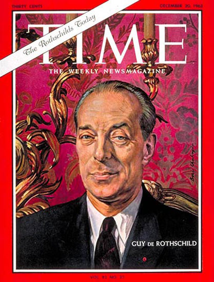 1963-12 Guy de Rothschild Copyright Time Magazine | Time Magazine Covers 1923-1970