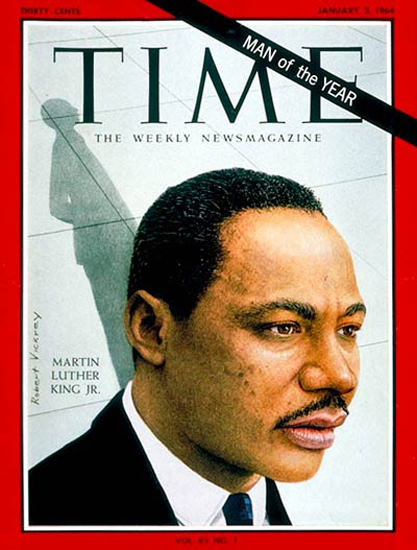 1964-01 Martin Luther King Jr Copyright Time Magazine | Time Magazine Covers 1923-1970