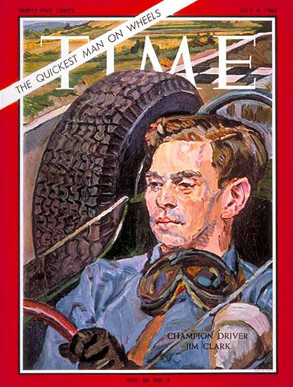 1965-07 Jim Clark Copyright Time Magazine | Time Magazine Covers 1923-1970