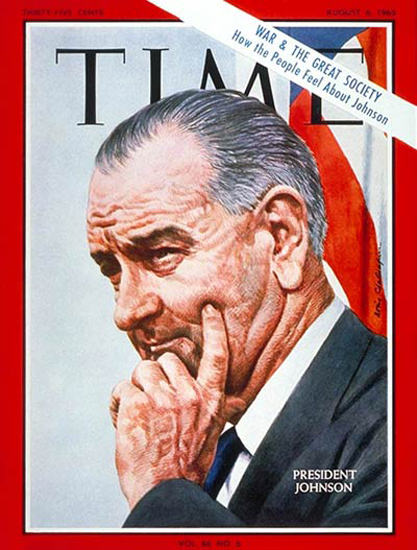 1965-08 Lyndon B Johnson Copyright Time Magazine | Time Magazine Covers 1923-1970