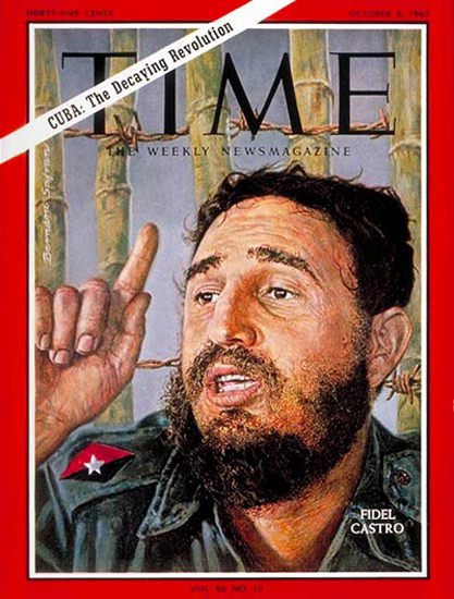 Fidel Castro Cuba Copyright Time Magazine Mad Men Art Vintage Ad Art Collection