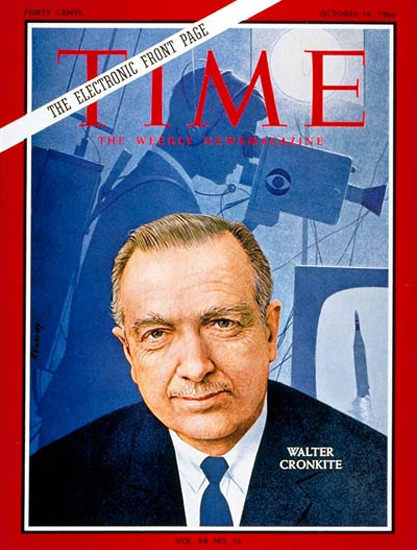 1966-10 Walter Cronkite Copyright Time Magazine | Time Magazine Covers 1923-1970