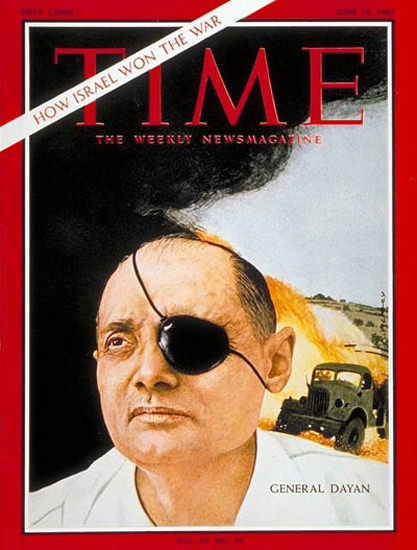 1967-06 General Moshe Dayan Copyright Time Magazine | Time Magazine Covers 1923-1970