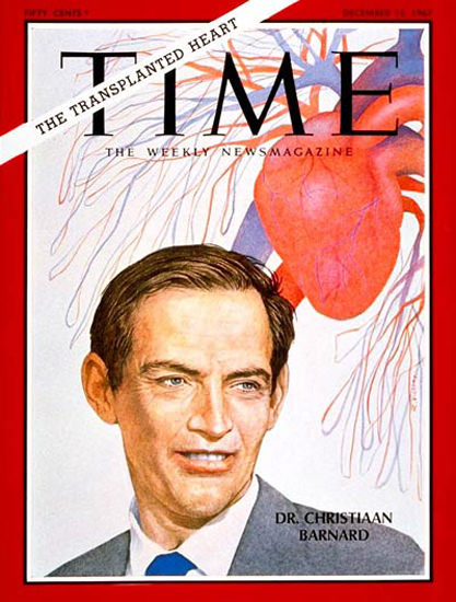 1967-12 Dr Christiaan Barnard Copyright Time Magazine | Time Magazine Covers 1923-1970