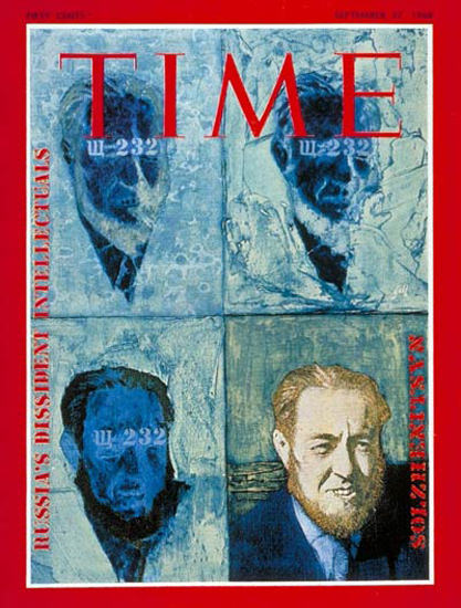 1968-09 Alexander Solzhenitsyn USSR Copyright Time Magazine | Time Magazine Covers 1923-1970