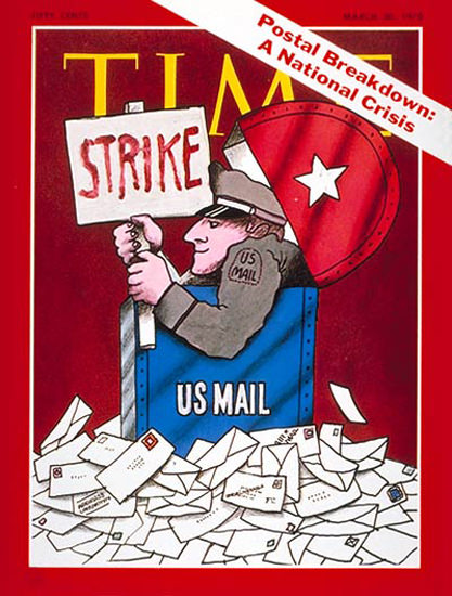 1970-03 US Postal Strike Copyright Time Magazine | Time Magazine Covers 1923-1970