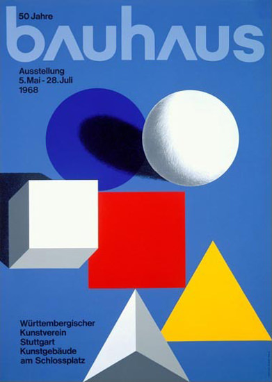 50 Jahre Bauhaus Ausstellung 1968 Stuttgart | Vintage Ad and Cover Art 1891-1970