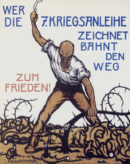 7 Kriegsanleihe Weg Zum Frieden Germany Bonds | Vintage War Propaganda Posters 1891-1970