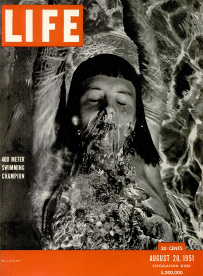 AAU Swimming Titles 20 Aug 1951 Copyright Life Magazine | Life Magazine BW Photo Covers 1936-1970