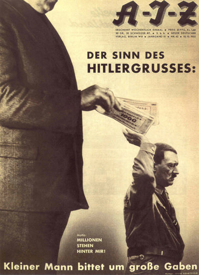 AJZ 1932 Der Sinn Des Hitlergrusses Hitler Salute | Vintage War Propaganda Posters 1891-1970