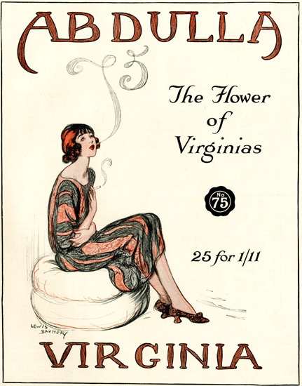 Abdulla Cigarettes Flower of Virginias 11-1922 | Sex Appeal Vintage Ads and Covers 1891-1970