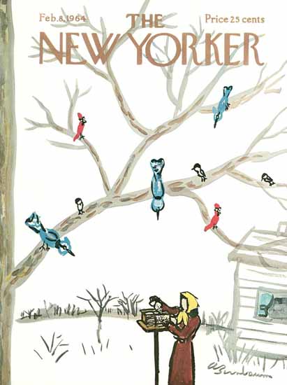 Abe Birnbaum The New Yorker 1964_02_08 Copyright | The New Yorker Graphic Art Covers 1946-1970