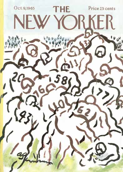 Abe Birnbaum The New Yorker 1965_10_09 Copyright | The New Yorker Graphic Art Covers 1946-1970