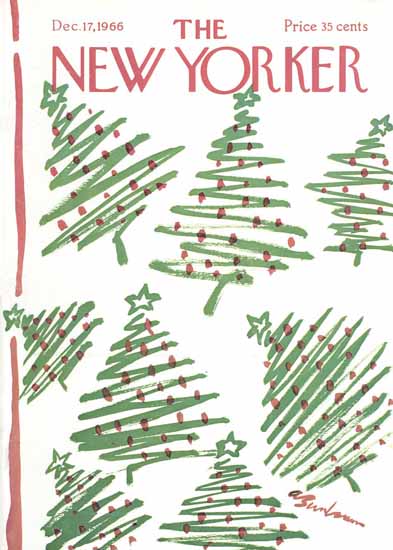 Abe Birnbaum The New Yorker 1966_12_17 Copyright | The New Yorker Graphic Art Covers 1946-1970