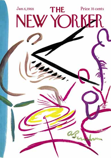 Abe Birnbaum The New Yorker 1968_01_06 Copyright | The New Yorker Graphic Art Covers 1946-1970