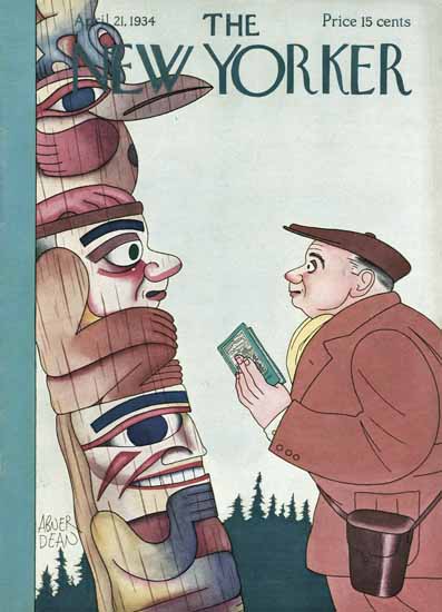 Abner Dean The New Yorker 1934_04_21 Copyright | The New Yorker Graphic Art Covers 1925-1945