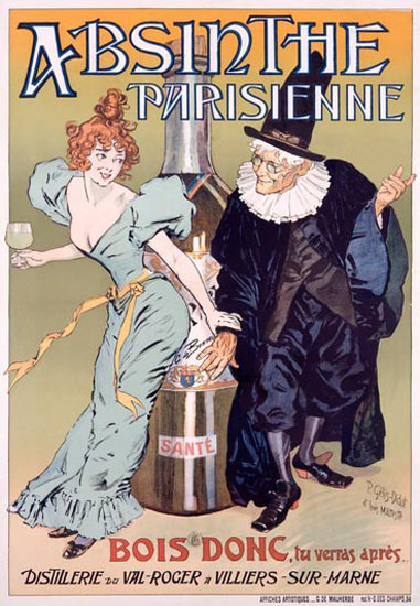 Absinthe Parisienne Gelis Didot Maltese | Sex Appeal Vintage Ads and Covers 1891-1970