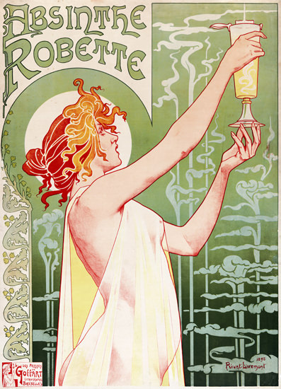 Absinthe Robette Privat Livemont Bruxelles 1895 | Sex Appeal Vintage Ads and Covers 1891-1970