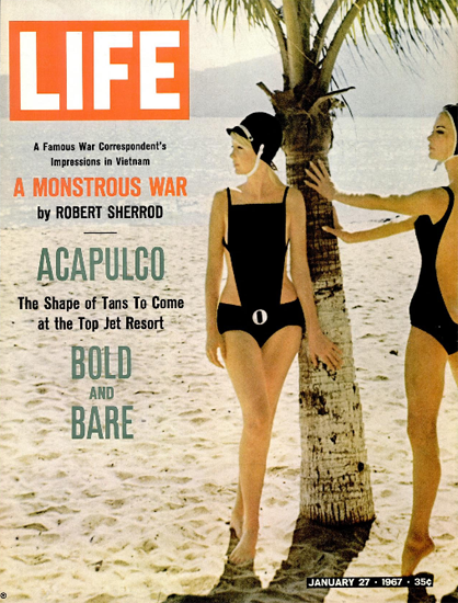 Acapulco Bold and Bare Fashion 27 Jan 1967 Copyright Life Magazine | Life Magazine Color Photo Covers 1937-1970