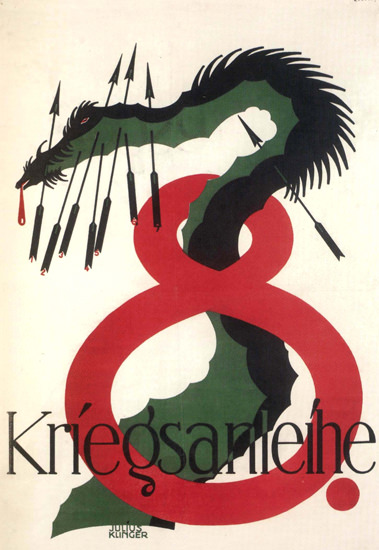 Achte Kriegsanleihe Austria Dragon | Vintage War Propaganda Posters 1891-1970