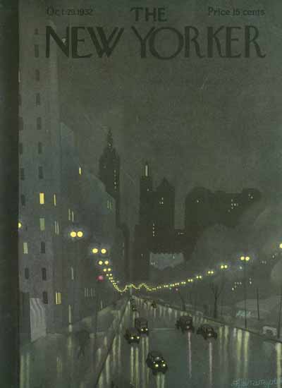 Adolph Kronengold The New Yorker 1932_10_29 Copyright | The New Yorker Graphic Art Covers 1925-1945