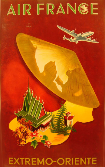 Air France Extremo-Oriente 1950 | Vintage Travel Posters 1891-1970