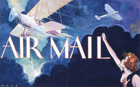 Air Mail 1932 Kulz | Vintage Travel Posters 1891-1970