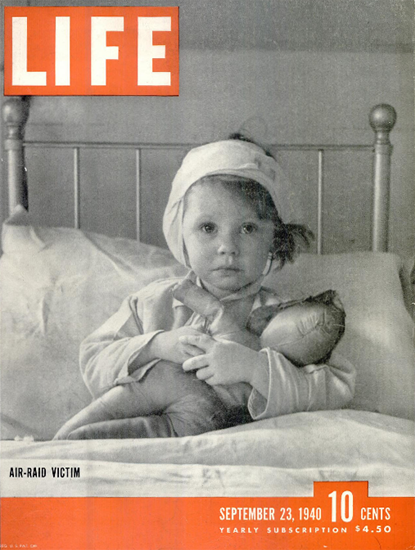 Air-Raid Victim 23 Sep 1940 Copyright Life Magazine | Life Magazine BW Photo Covers 1936-1970