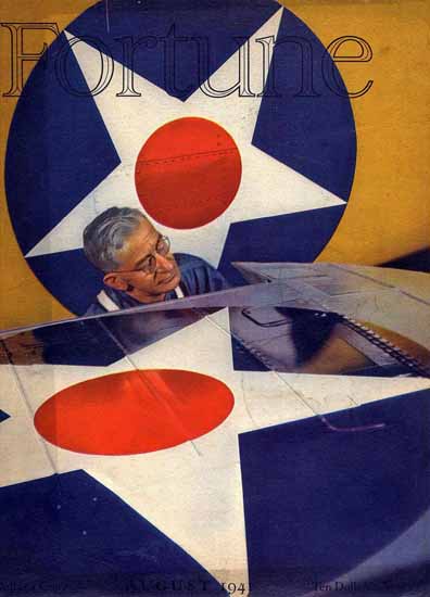 Aircraft Production Fortune Magazine August 1941 Copyright | Fortune Magazine Graphic Art Covers 1930-1959