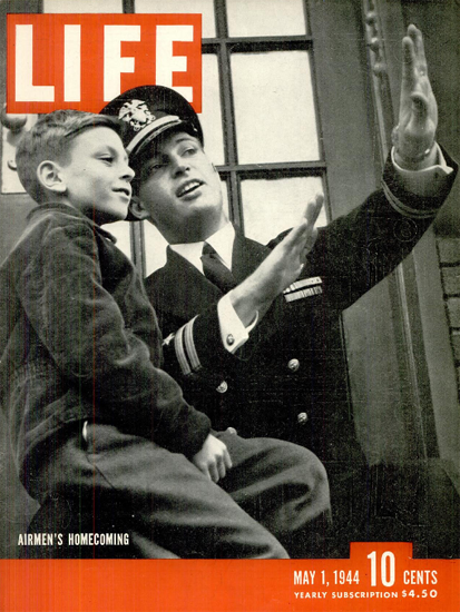 Airmens Homecoming 1 May 1944 Copyright Life Magazine | Life Magazine BW Photo Covers 1936-1970