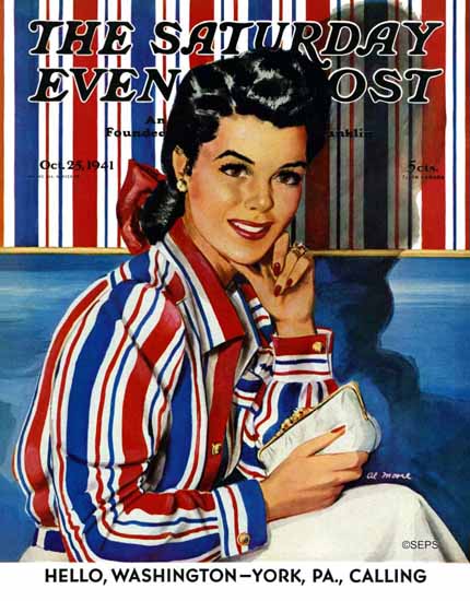 Al Moore Saturday Evening Post Wall Blouse 1941_10_25 Sex Appeal | Sex Appeal Vintage Ads and Covers 1891-1970