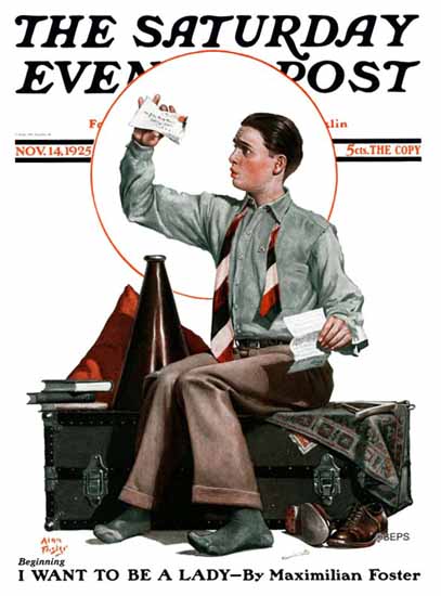 Alan Foster Saturday Evening Post 1925_11_14 | The Saturday Evening Post Graphic Art Covers 1892-1930