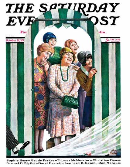 Alan Foster Saturday Evening Post 1929_10_12 | The Saturday Evening Post Graphic Art Covers 1892-1930