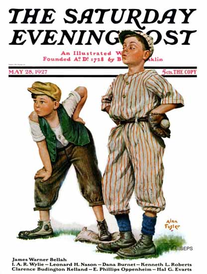 Alan Foster Saturday Evening Post Baseball 1927_05_28 | The Saturday Evening Post Graphic Art Covers 1892-1930