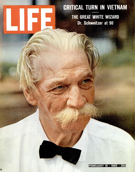 Albert Schweitzer Lambarene 19 Feb 1965 Copyright Life Magazine | Life Magazine Color Photo Covers 1937-1970