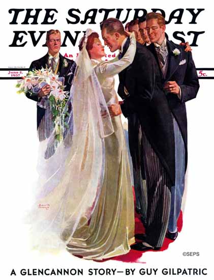 Albert W Hampson Saturday Evening Post Kissing 1937_06_05 Sex Appeal | Sex Appeal Vintage Ads and Covers 1891-1970