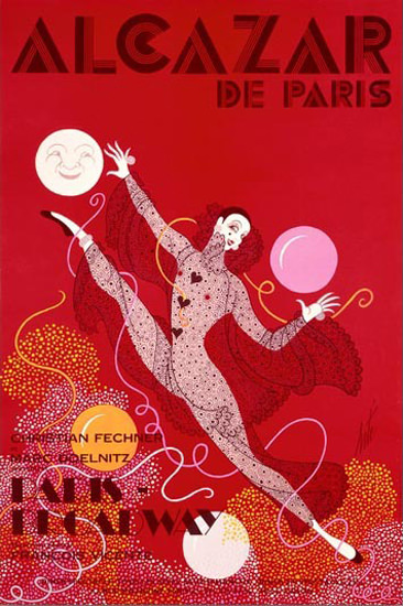 Alcazar De Paris Broadway Dancer Erte | Vintage Ad and Cover Art 1891-1970