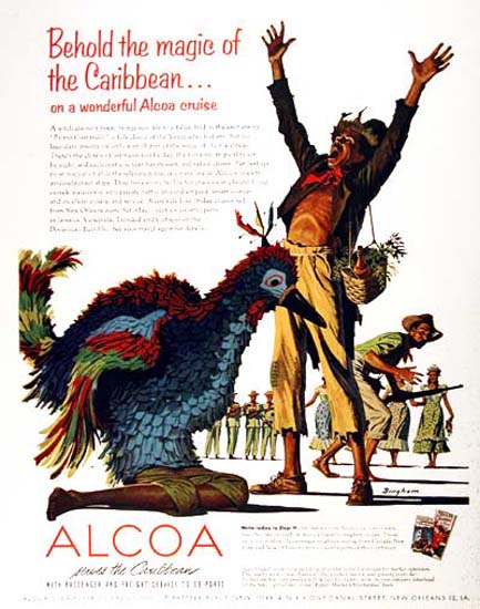 Alcoa Cruises 1955 The Magic Of The Caribbean | Vintage Travel Posters 1891-1970