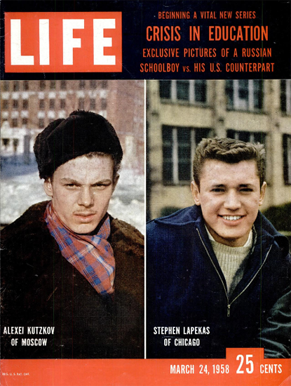 Alexey Kutzkov vs Stephen Lepekas 24 Mar 1958 Copyright Life Magazine | Life Magazine Color Photo Covers 1937-1970