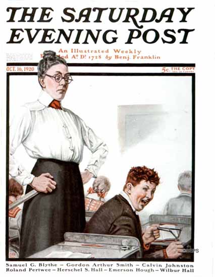 Alfred E Orr Saturday Evening Post 1920_10_16 | The Saturday Evening Post Graphic Art Covers 1892-1930