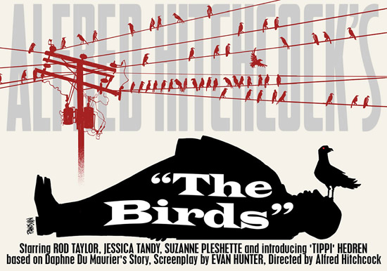 Alfred Hitchcock The Birds Movie 1963 | Vintage Ad and Cover Art 1891-1970