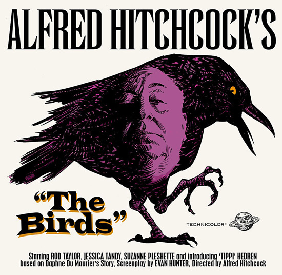 Alfred Hitchcock Raven The Birds Movie 1963 | Vintage Ad and Cover Art 1891-1970